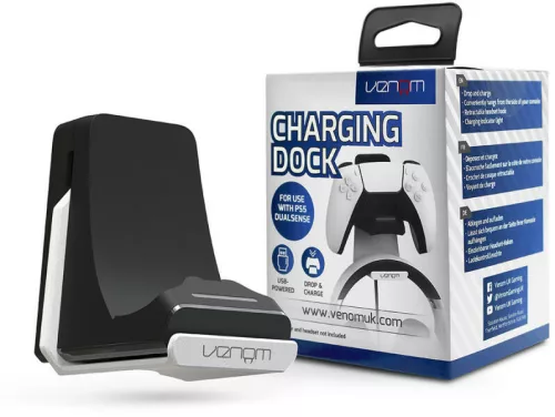 Venom PS5 headset tartó, konti tolt Charging Dock 