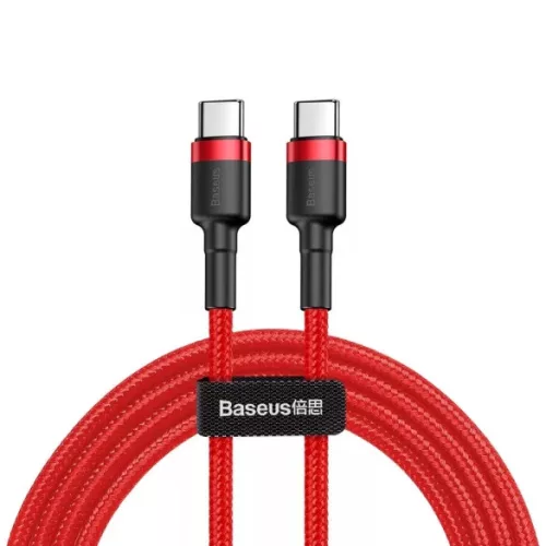 Baseus Cable  USBC-USBC pd2.0 60W piros szövet 1 méter  piros
