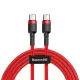 Baseus Cable  USBC-USBC pd2.0 60W piros szövet 1 méter  piros