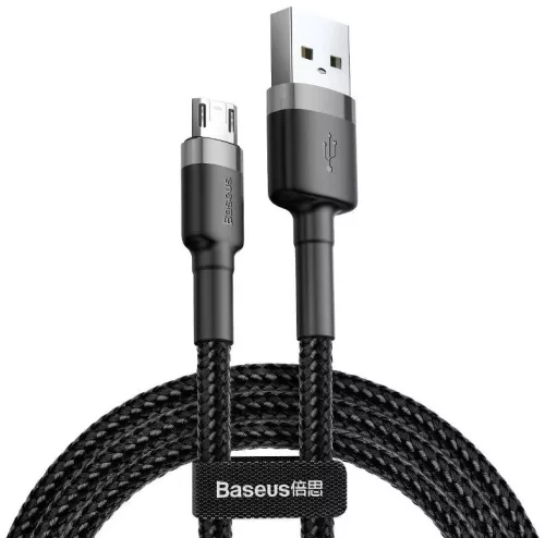 Baseus Cable USBA-Micro usb 3 méter 2A szövet fekete 