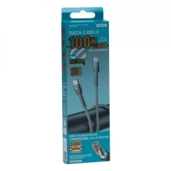   Remax RC-172 Type-C-Type C szövet adatkábel 100W gyorstöltés 