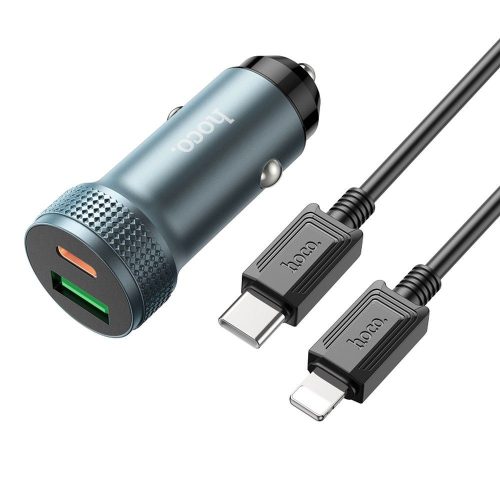 Hoco autós töltő USB-A 18W + USB-C 20W kimenettel Z49B
