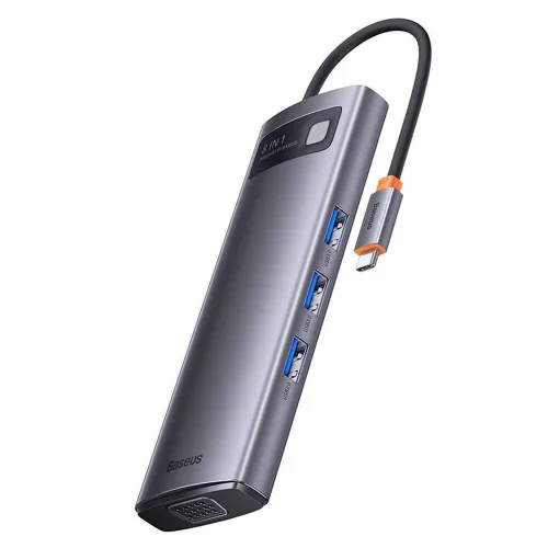 BASEUS adapter HUB 8in1 Type C WKWG040113/BS-OH045 0,17 m szürke