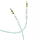 Hoco UPA19 Aux kábel 3.5 jack-3.5 jack ,szövet , zöld aranyozott.