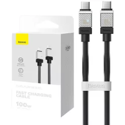 Baseus CoolPlay Type-C-Type-C adatkábel, 100W, 1m, fekete
