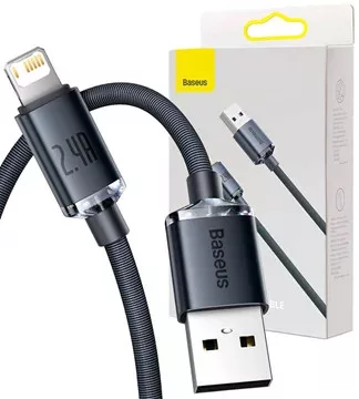 Baseus high current  USBA-Lightning adatkábel szövet 2.4A 480 Mbps kék 2 méter