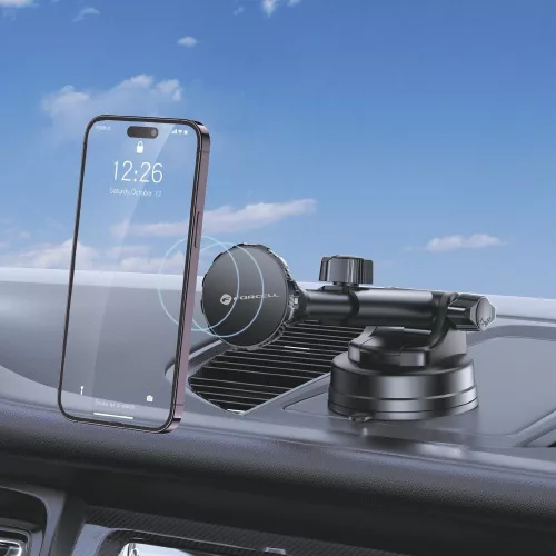 FORCELL F-Grip  Exelence autós tartó telefonhoz a szélvédőre/középkonzolra/szellőzőnyílásra mágneses ,MAGSAFE fekete