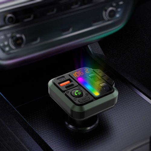 BLUE STAR  FM transmitter QC3.0 PD 20W AutoBeat MT04B fekete