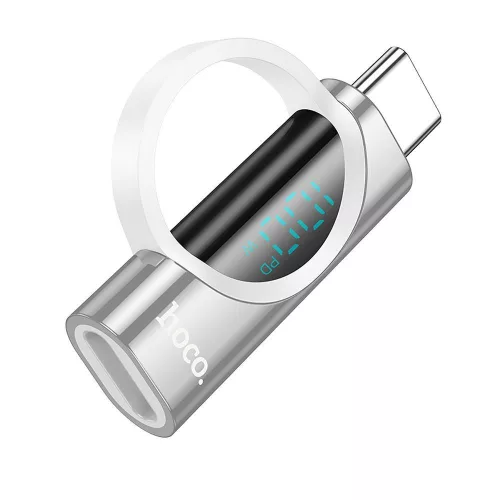 Hoco UA32 adapter Type C (male) to Type C (female) with digital display 5A 