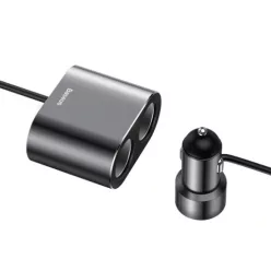   BASEUS autós töltő 2 x USB A + 2 x szivargyújtó 80W 3,1A CRDYQ-01 - fekete