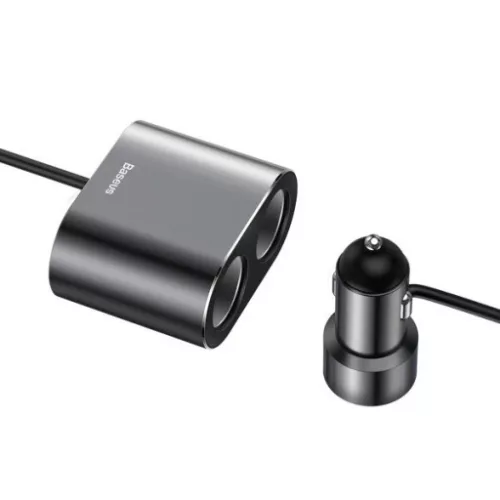 BASEUS autós töltő 2 x USB A + 2 x szivargyújtó 80W 3,1A CRDYQ-01 - fekete