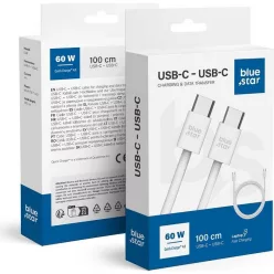 BLUE STAR kábel Type C - Type C 6A 60W QC4.0 Q28 1 m fehér