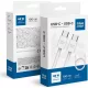 BLUE STAR kábel Type C - Type C 6A 60W QC4.0 Q28 1 m fehér