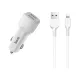 Hoco autós töltő USB A lightning kábel + szivartöltő