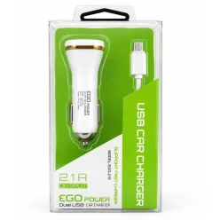 DUAL USB Autós töltő Micro USB kábellel