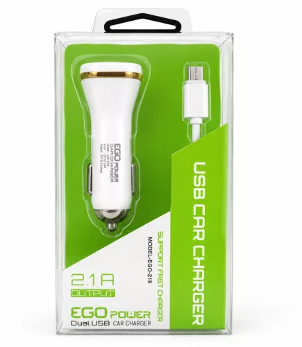 DUAL USB Autós töltő Micro USB kábellel