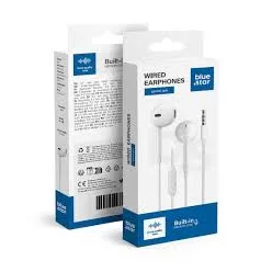   BLUE STAR vezetékes fülhallgató Jack 3,5 mm mikrofonnal PA-E65 1,2 m fehér