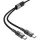 Hoco 2in1 USB C - USB C / USB C kábel  5A 100W 1,2 m U139 fekete