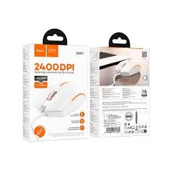   HOCO gamer vezetékes USB A számítógépes egér 2400 dpi GM37 fehér