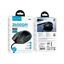   HOCO gamer vezetékes USB A számítógépes egér 2400 dpi GM37 fekete