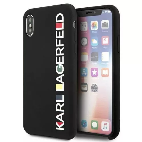 Apple iPhone X/XS Karl Lagerfeld KLHCPXBHWHHBK  keménytok fekete Bauhaus tok
