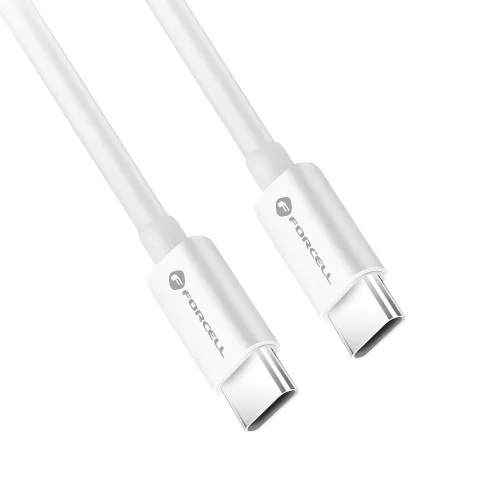 FORCELL F-ENERGY C338 cable Type C to Type C PD QC4.0 3A 60W 1 méter, fehér