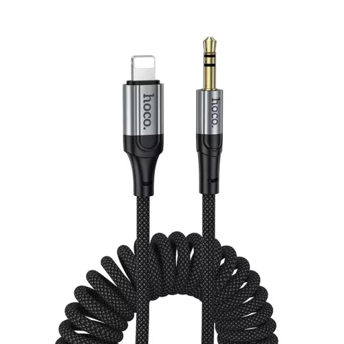 Hoco UPA33A AUX Jack 3,5 mm - Lightning kábel 1,5 m, fekete