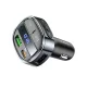 Autós töltő Hoco USB A + USB C PD QC3.0 5A 30W digitális kijelzővel + FM BT
