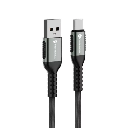 USB A - USB C kábel Forcell F-Energy QC4.0 3A 66W Cafule 3 m C256 fekete