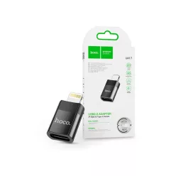 HOCO adapter Type C (anya) - Lightning 8-pin UA17 fekete