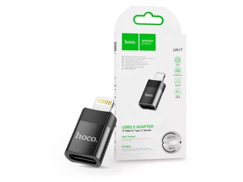 HOCO adapter Type C (anya) - Lightning 8-pin UA17 fekete