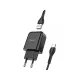 Telefontöltő Hoco USB A 2A 10W + kábel USB A - USB C N2 fekete