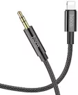 Hoco UPA19 Audio Jack 3,5mm / Lightning ( 8-pin ) kábel, 1m, fekete