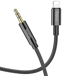 Hoco UPA19 Audio Jack 3,5mm / Lightning ( 8-pin ) kábel, 1m, fekete