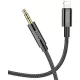 Hoco UPA19 Audio Jack 3,5mm / Lightning ( 8-pin ) kábel, 1m, fekete