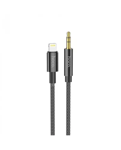 Hoco UPA19 Audio Jack 3,5mm / Lightning ( 8-pin ) kábel, 1m, fekete