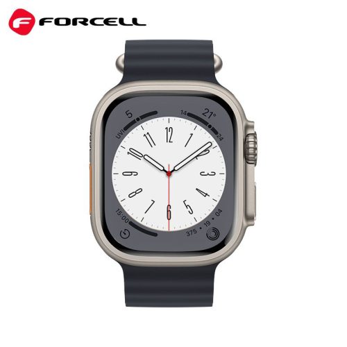  Forcell Apple Watch Ultra stílusú okosóra szíj 42/44/45/49 mm fekete
