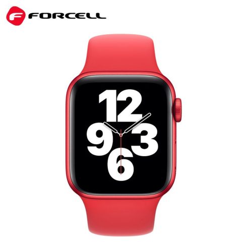  Forcell Apple Watch hagyományos okosóra szíj 38/40/41 mm piros