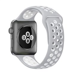    XPRO Apple Watch szilikon sport szíj  38mm / 40mm / 41mm szürke-fehér