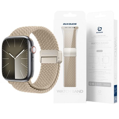  Dux Ducis Apple Watch Ultra stílusú fonott szövetszíj 42/44/49mm barna