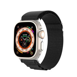   Dux Ducis Apple Watch Ultra stílusú szövet szíj 42/44/49mm fekete