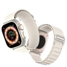  Dux Ducis Apple Watch Ultra stílusú szövet szíj 42/44/49mm platinum fehér bézs 