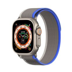   Dux Ducis Apple Watch Ultra stílusú szövet szíj 42/44/49mm szürke kék 