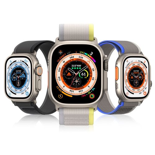 Dux Ducis Apple Watch Ultra stílusú szövet szíj 42/44/49mm szürke kék 