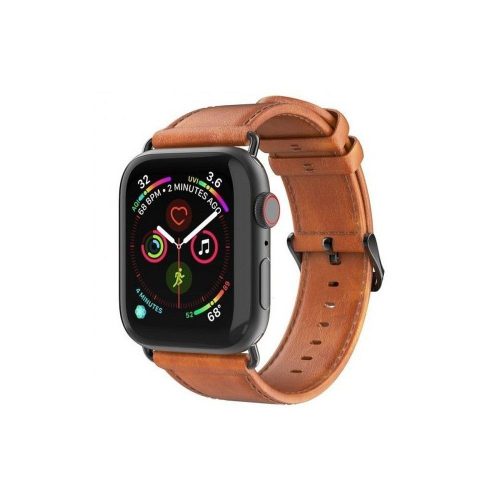 Dux Ducis Apple Watch óraszíj , valódi bőr 38/40/41mm barna MÁGNESES