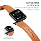 Dux Ducis Apple Watch óraszíj , valódi bőr 42/44/45/49 mm barna MÁGNESES