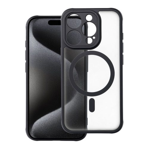 Iphone 14 Pro Max  Matt Magsafe Fekete-matt szilikon , kameralencsevédővel
