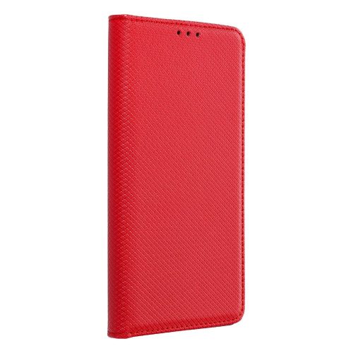 Samsung A05S   Smart cover   szövet mintás könyvtok , piros 