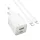 Hoco telefontöltő USB A + USB C QC PD 3A 20W + USB C - Lightning kábel N41 fehér
