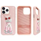 NIMMY tok  MENŐ MACSKA MagSafe kompatibilis IPHONE 15 Pro  pink tok